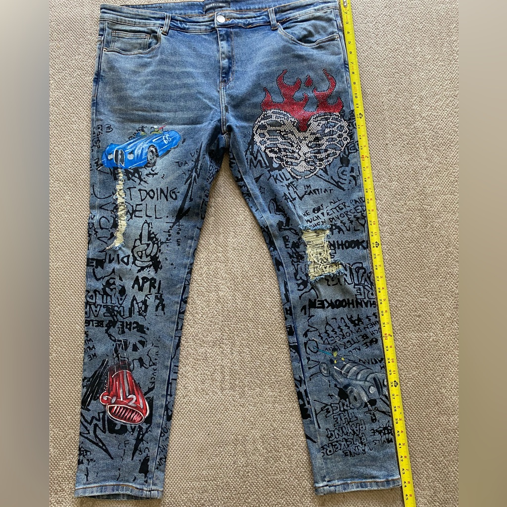 Embellish Brand Denim Blue Jeans Waist 42
